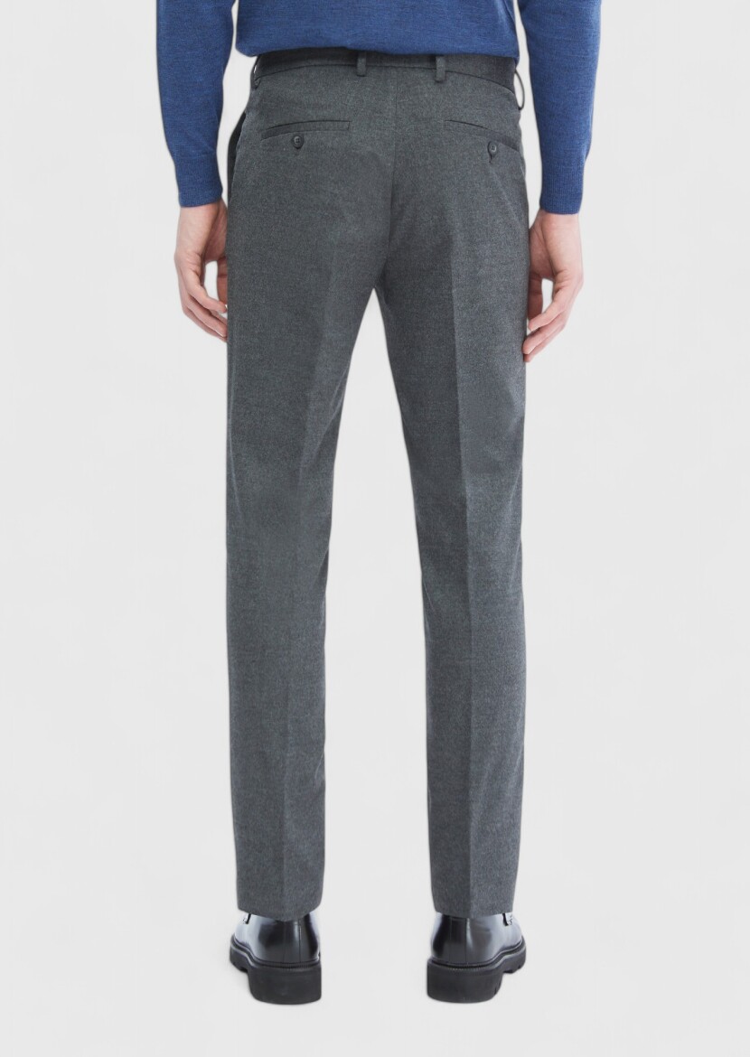 Hard Coal Weaving Slim Fit Classical Trousers - 4