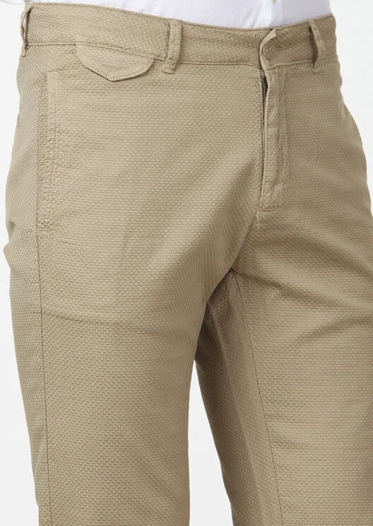 Hardal Düz Dokuma Regular Fit Casual Pamuk Karışımlı Pantolon - 3