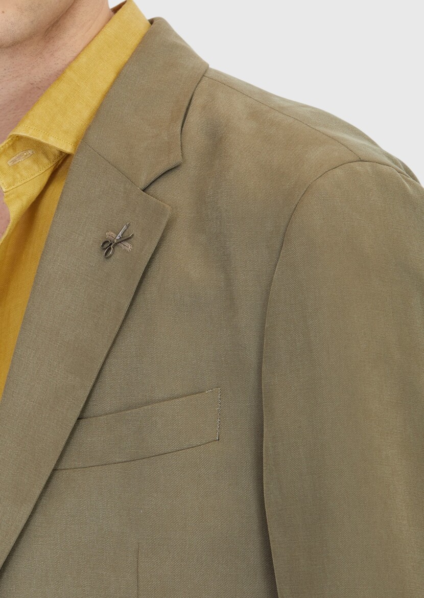 Hazelnut Plain Zeroweight Slim Fit Suit - 4