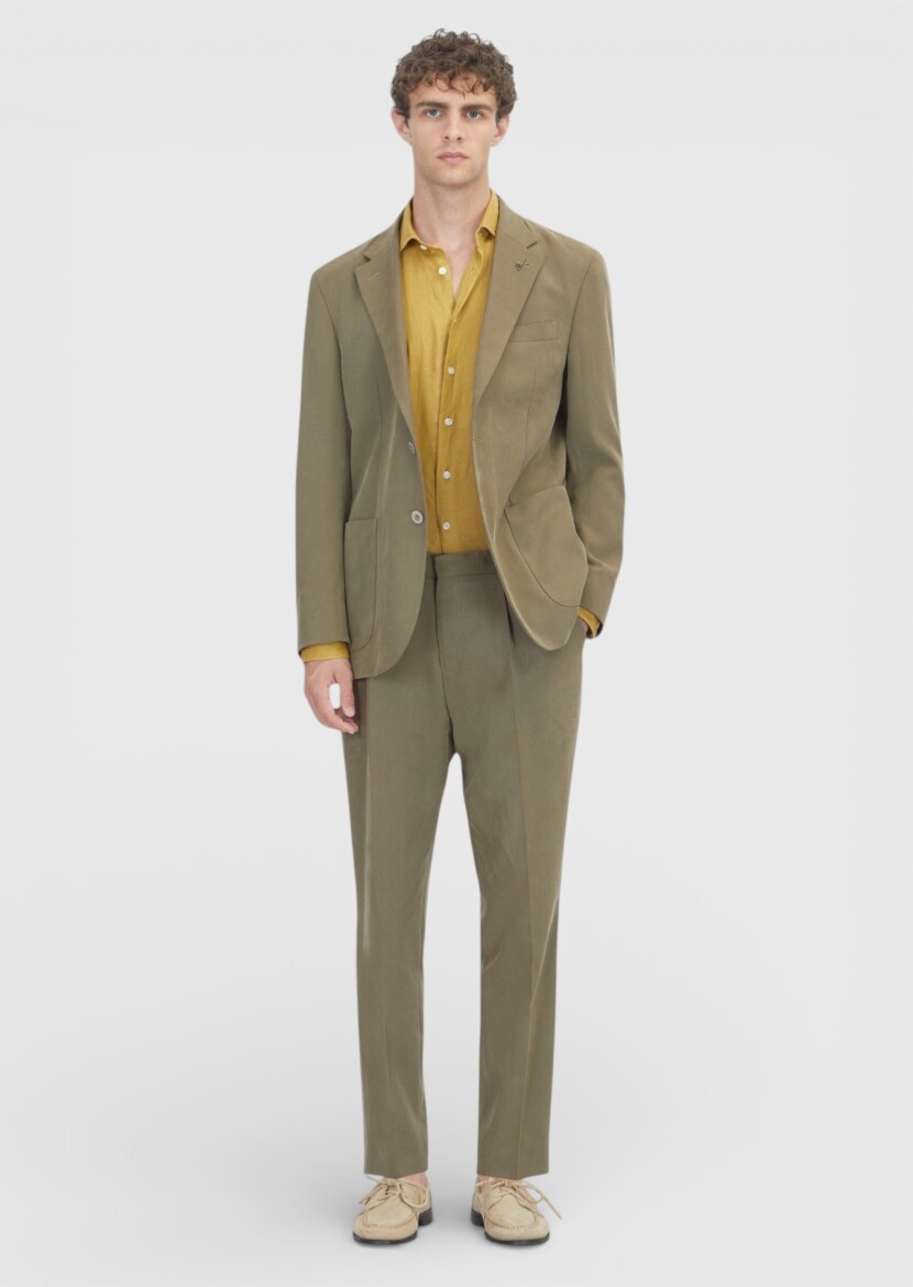 Hazelnut Plain Zeroweight Slim Fit Suit - RAMSEY