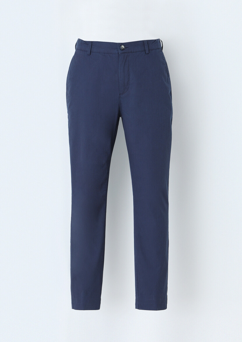 İndigo Düz Dokuma Jogging Fit Casual Pantolon - 1