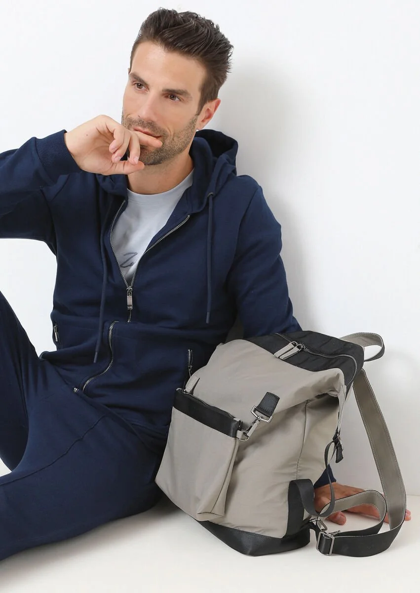 İndigo Kapüşonlu Jakarlı Sweatshırt - 2