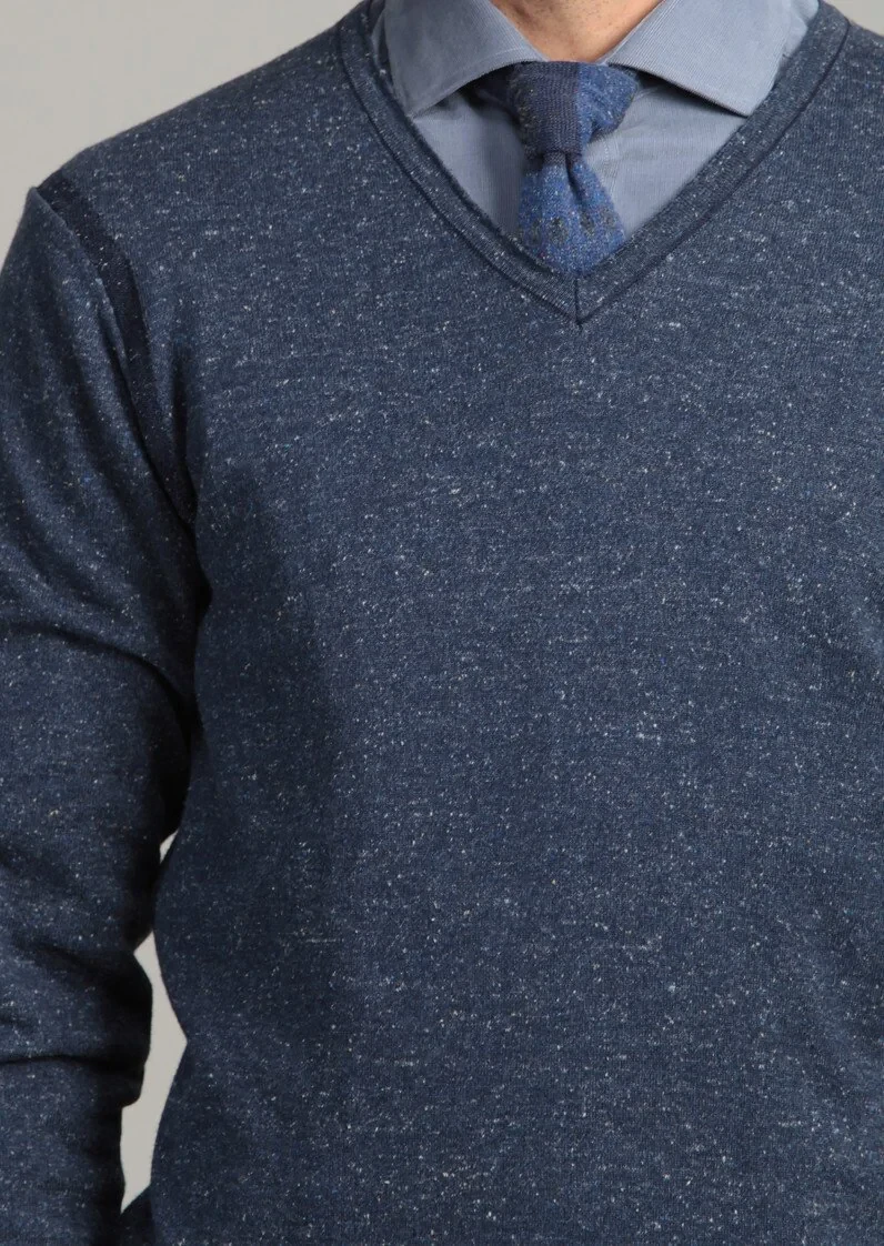 Indigo Knitwear Sweatshirt - 4