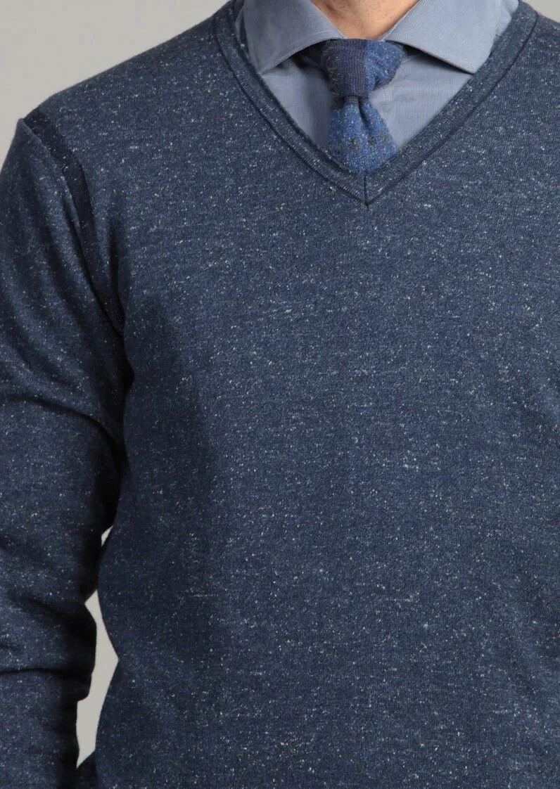 Indigo Knitwear Sweatshirt - 4