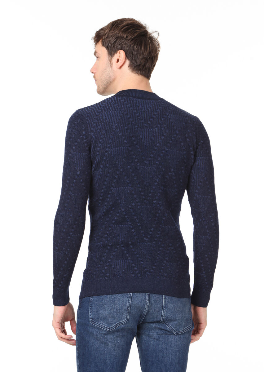 Indigo Knitwear Sweatshirt - 4