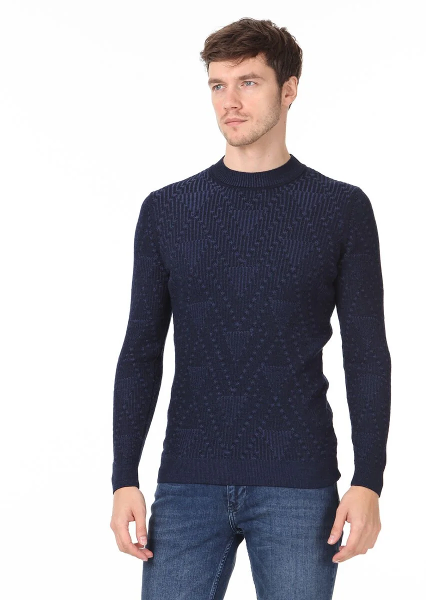 Indigo Knitwear Sweatshirt - 1