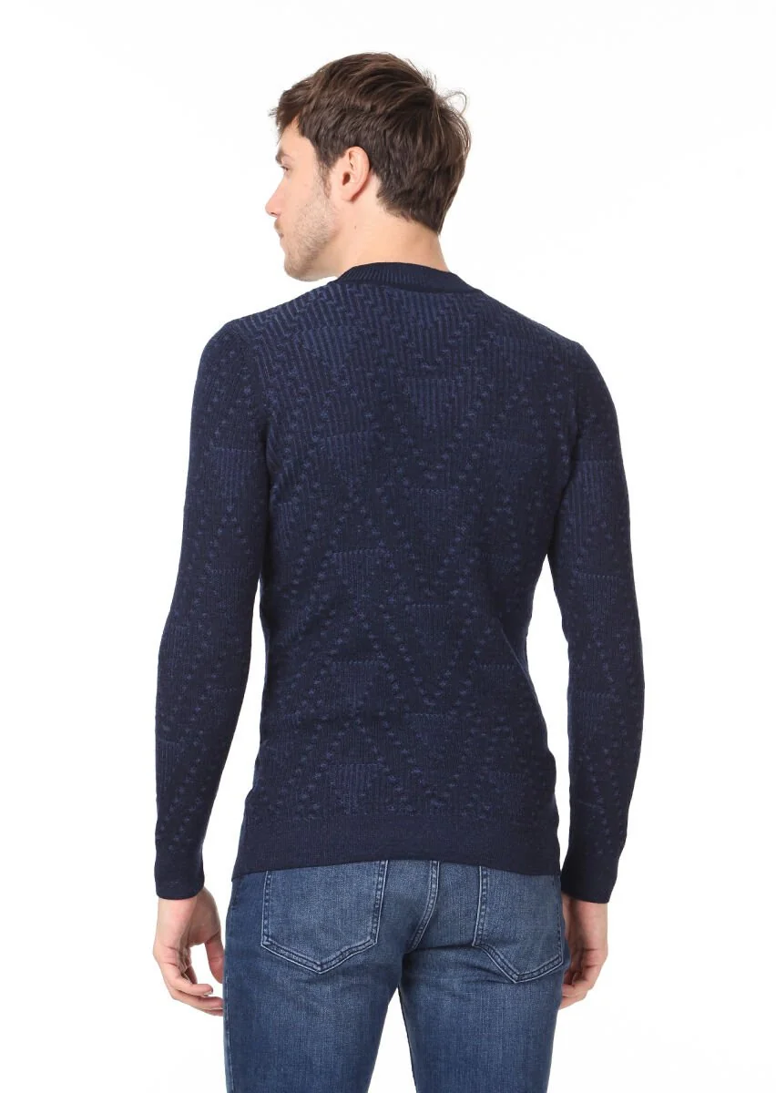 Indigo Knitwear Sweatshirt - 4