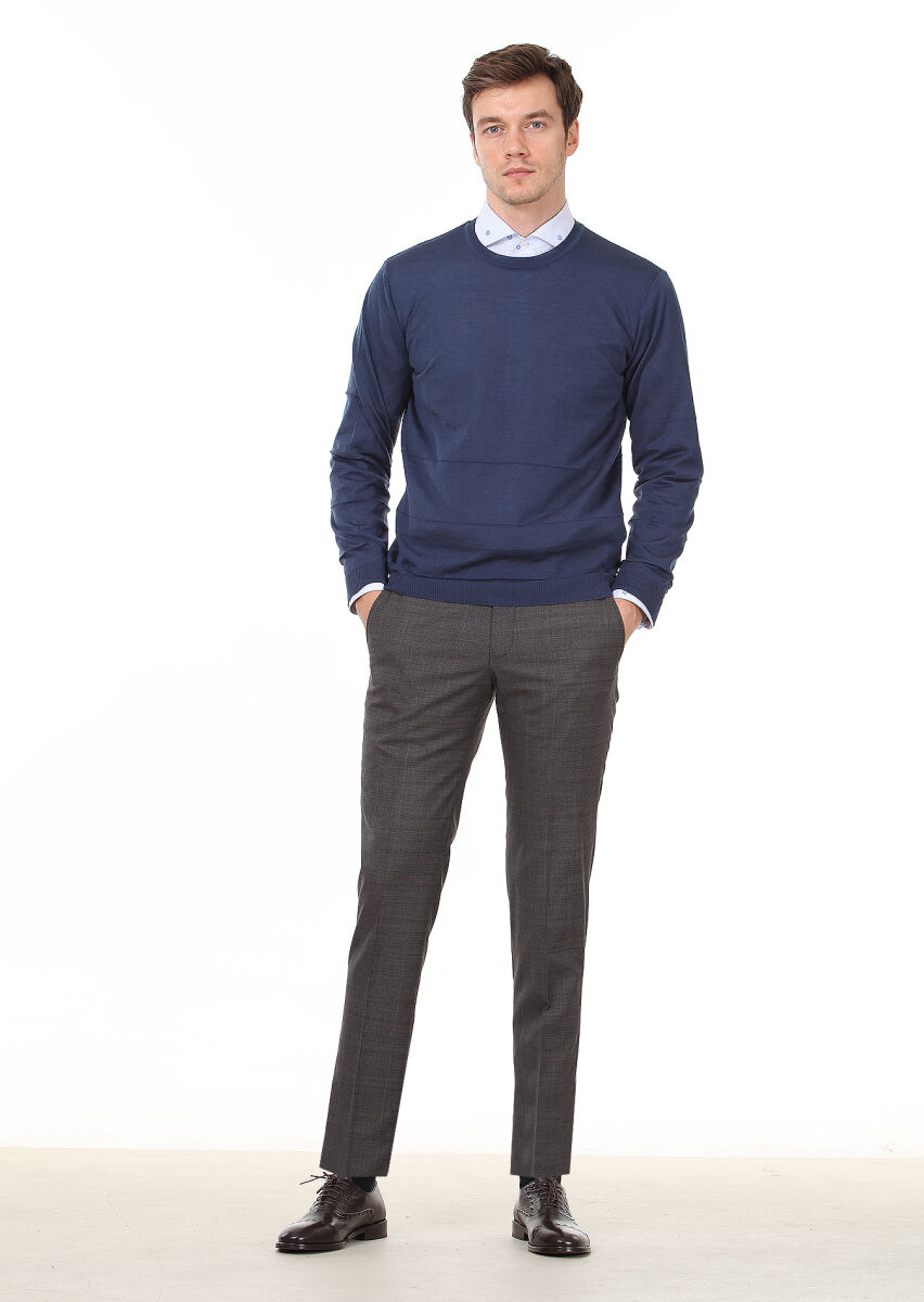 Indigo Knitwear Sweatshirt - 4