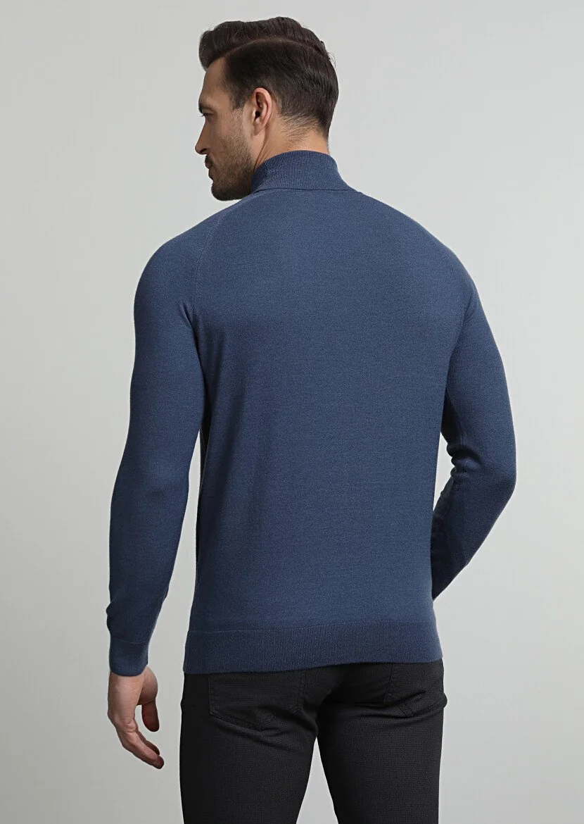Indigo Knitwear Sweatshirt - 4