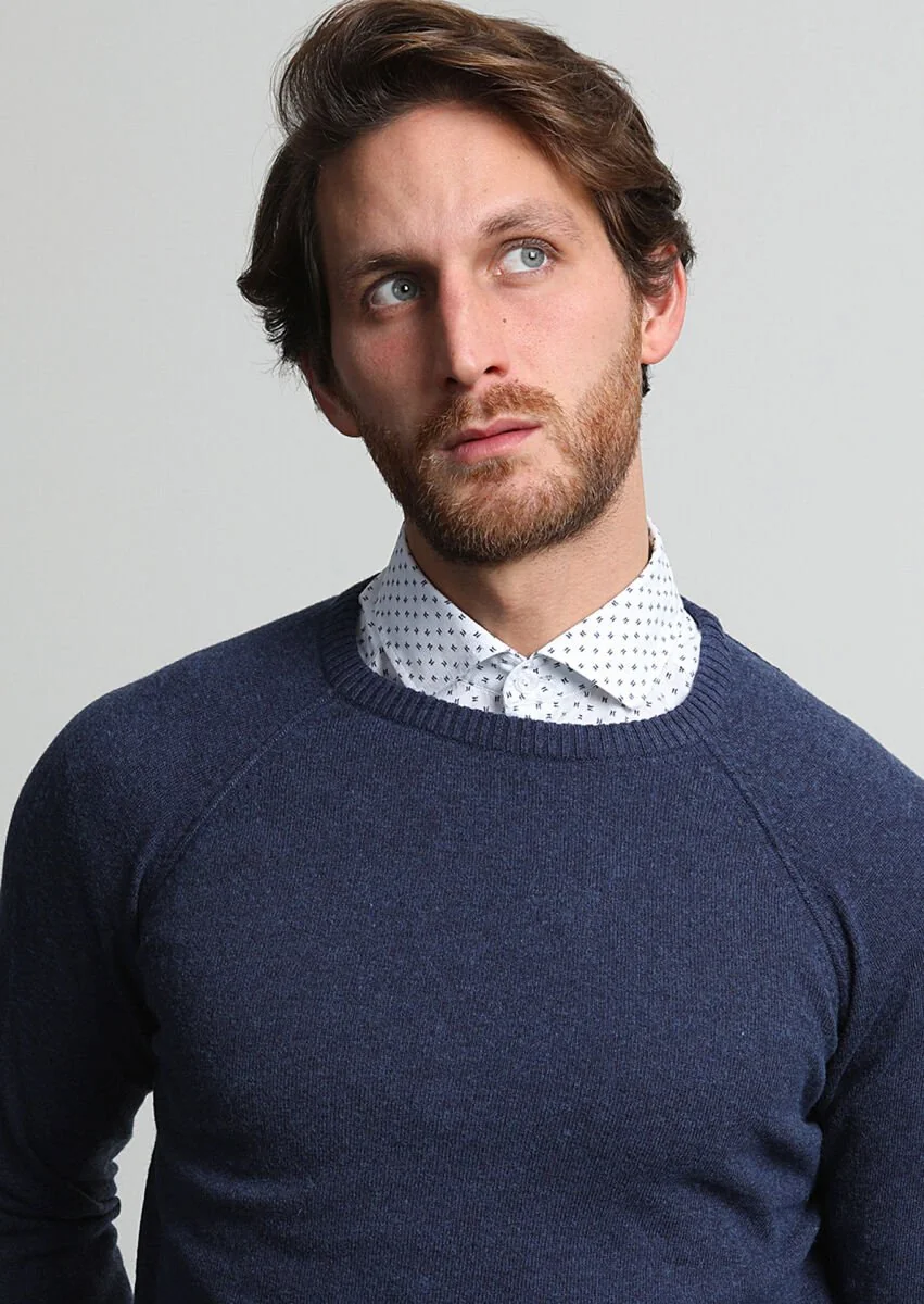 Indigo Knitwear Sweatshirt - 2