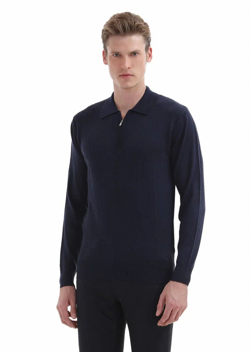 Indigo Knitwear Sweatshirt - 2