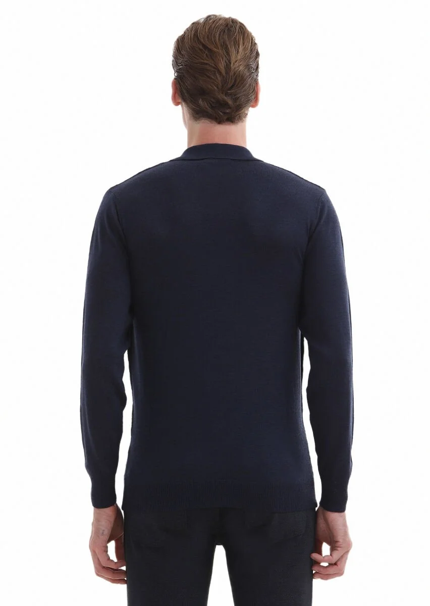 Indigo Knitwear Sweatshirt - 4