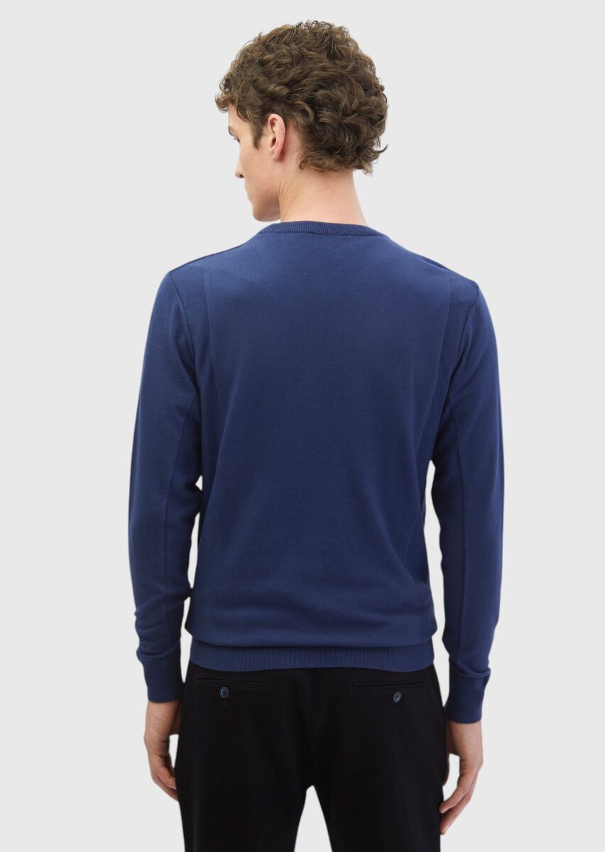 Indigo Knitwear Sweatshirt - 5