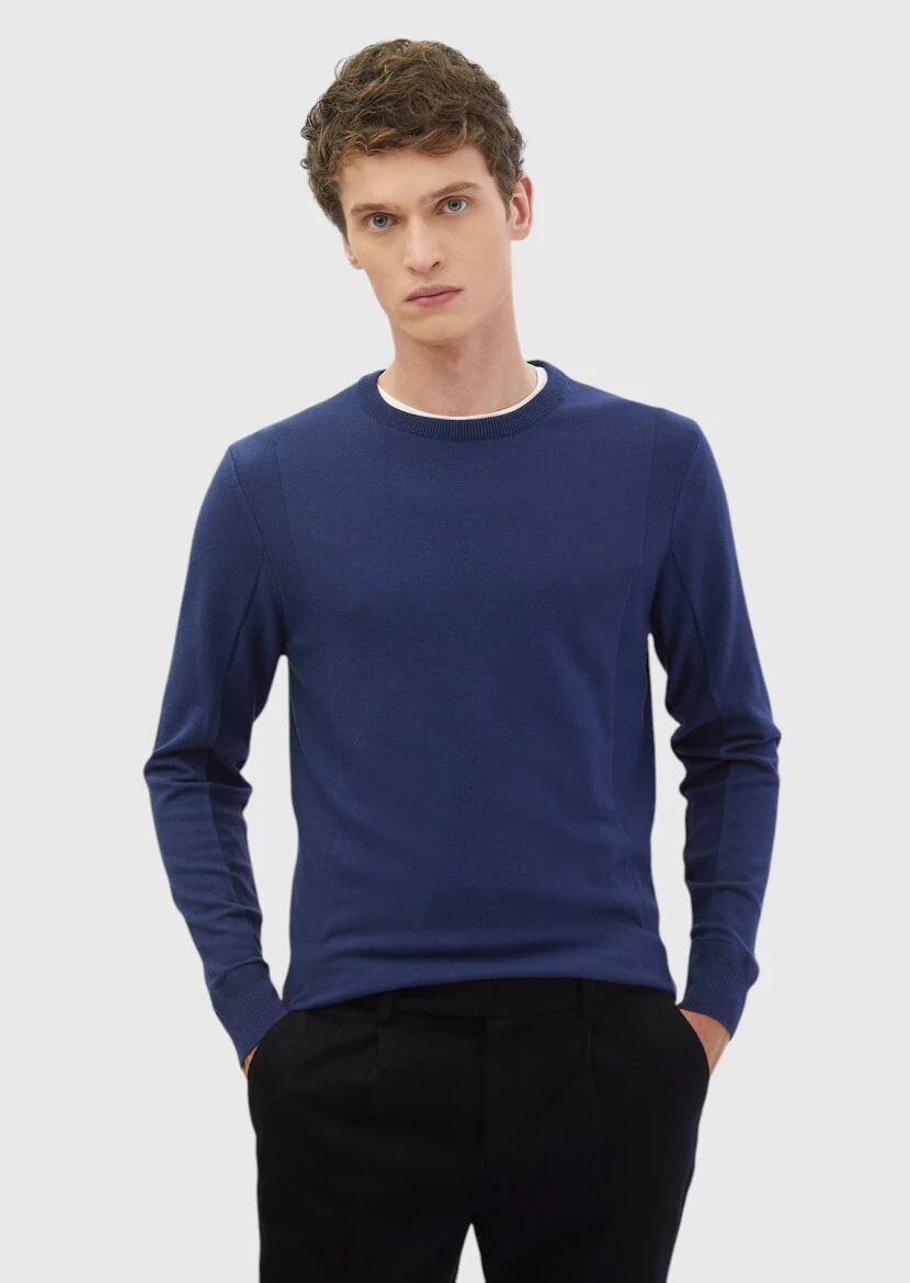 Indigo Knitwear Sweatshirt - RAMSEY