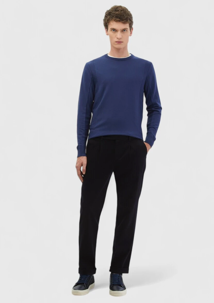 Indigo Knitwear Sweatshirt - RAMSEY