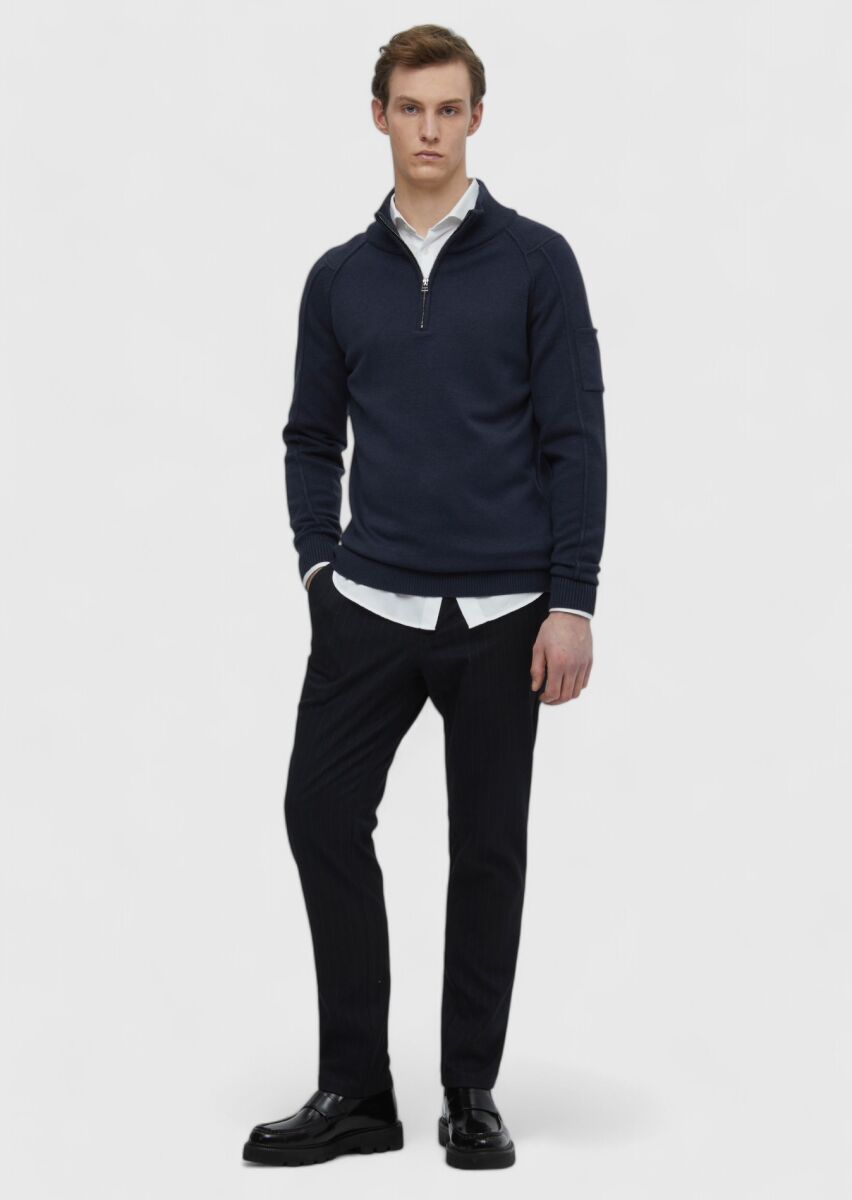 Indigo Knitwear Sweatshirt - 2