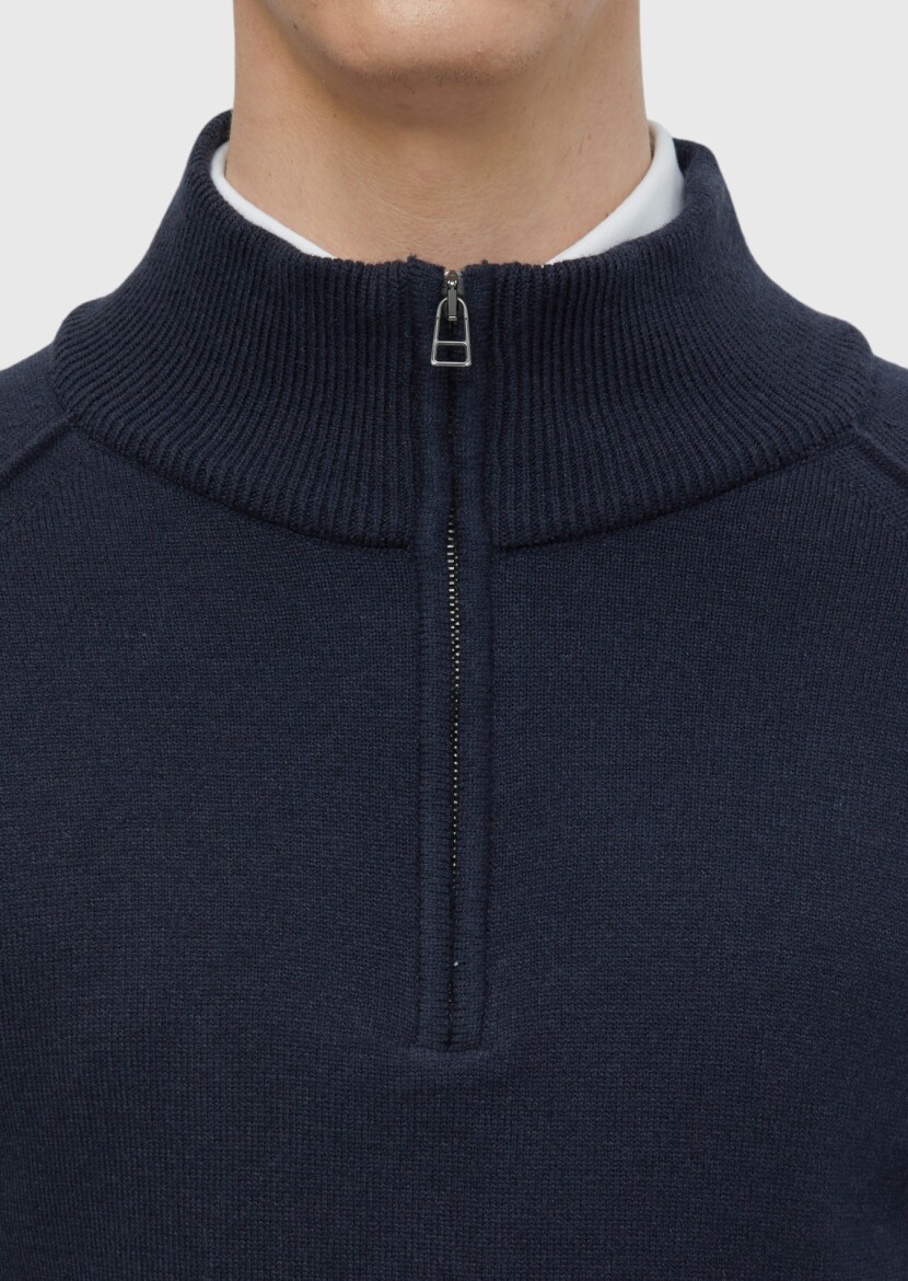 Indigo Knitwear Sweatshirt - 5