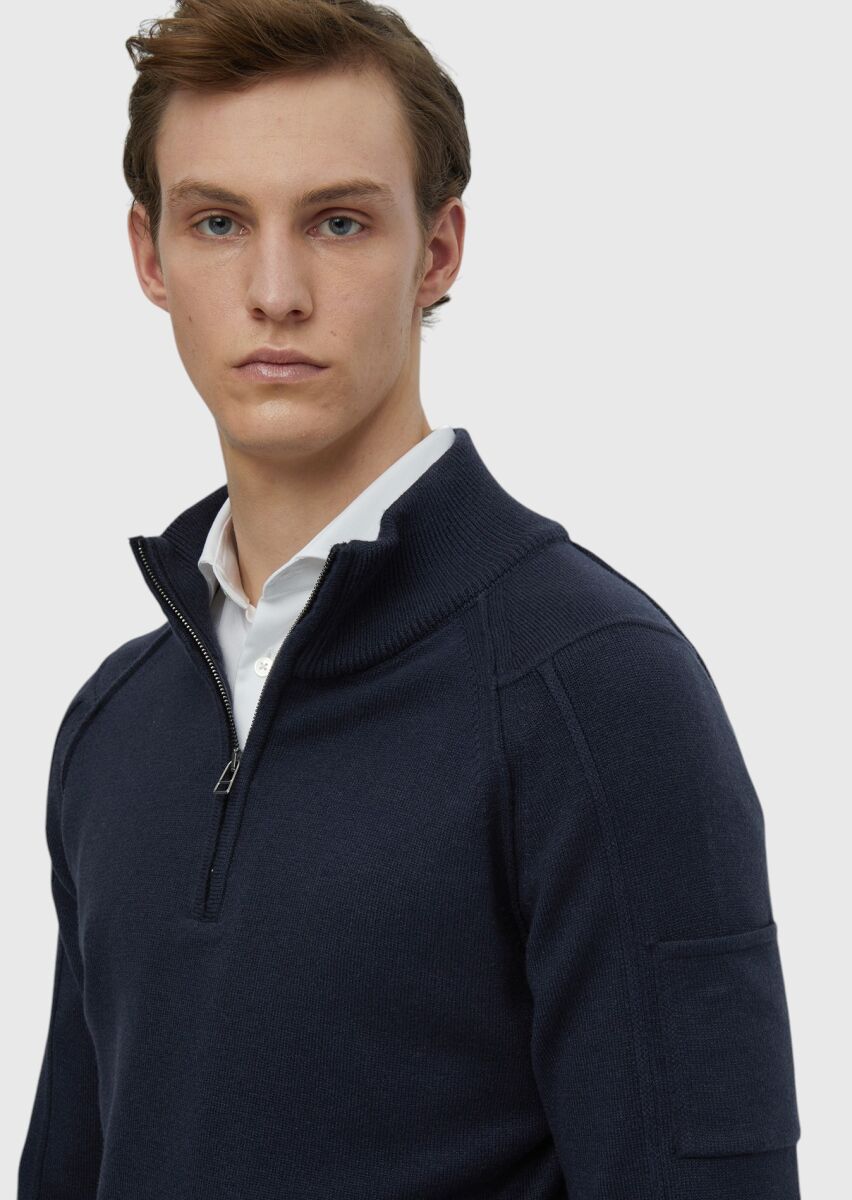 Indigo Knitwear Sweatshirt - 6