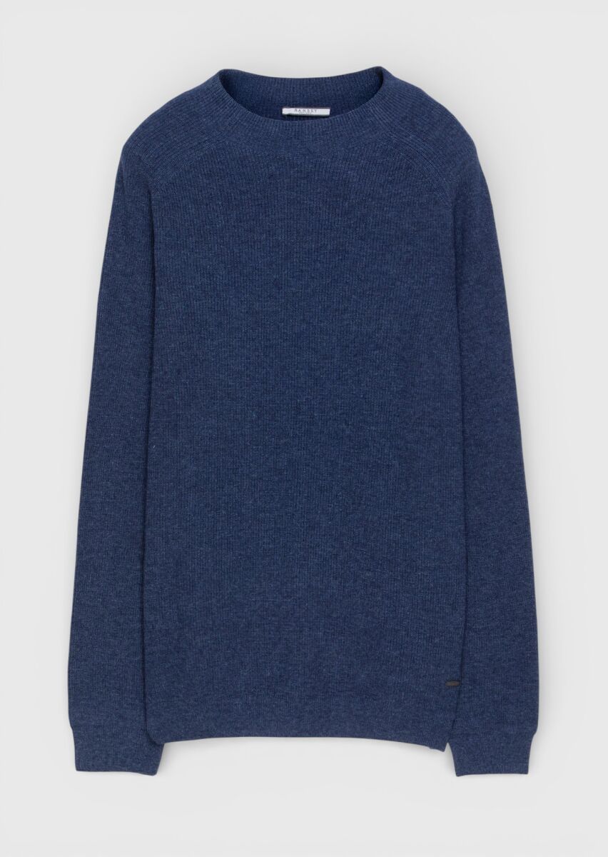 Indigo Knitwear Sweatshirt - 1