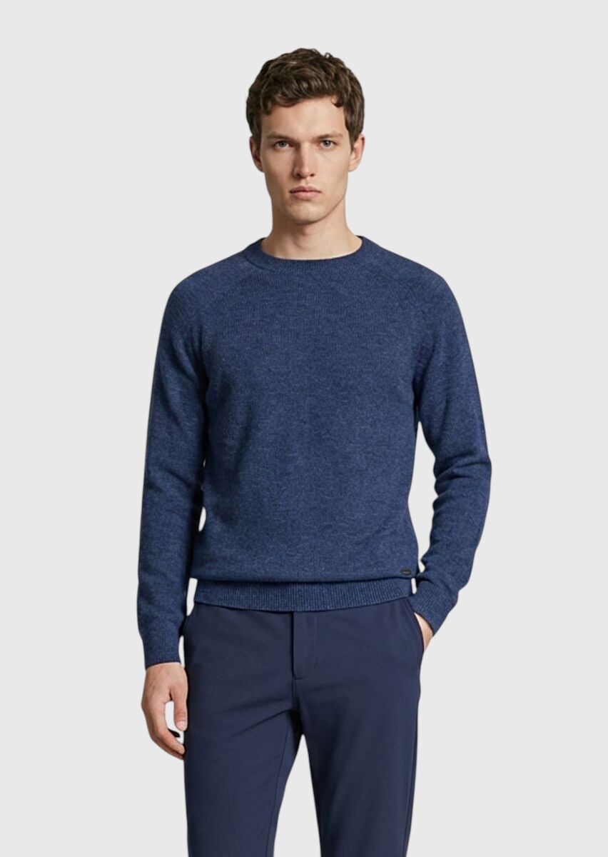 Indigo Knitwear Sweatshirt - 2