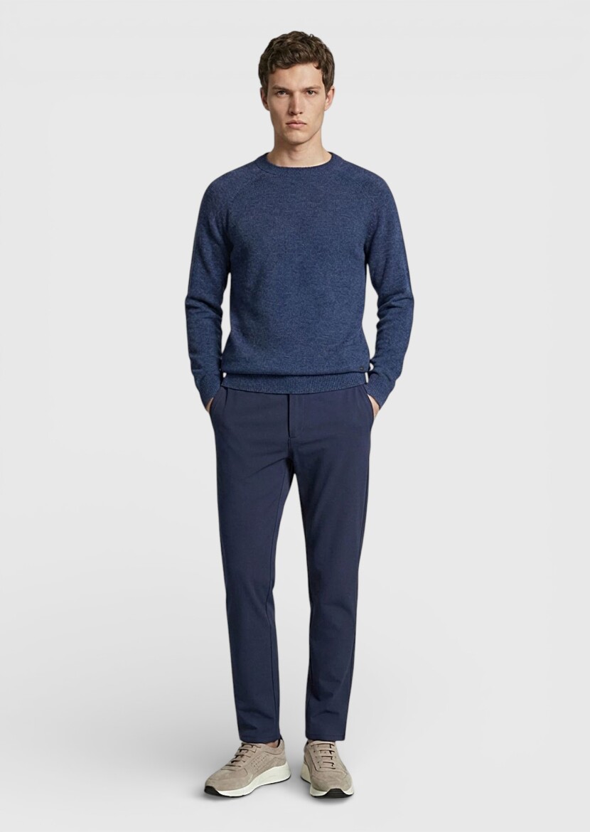 Indigo Knitwear Sweatshirt - 3