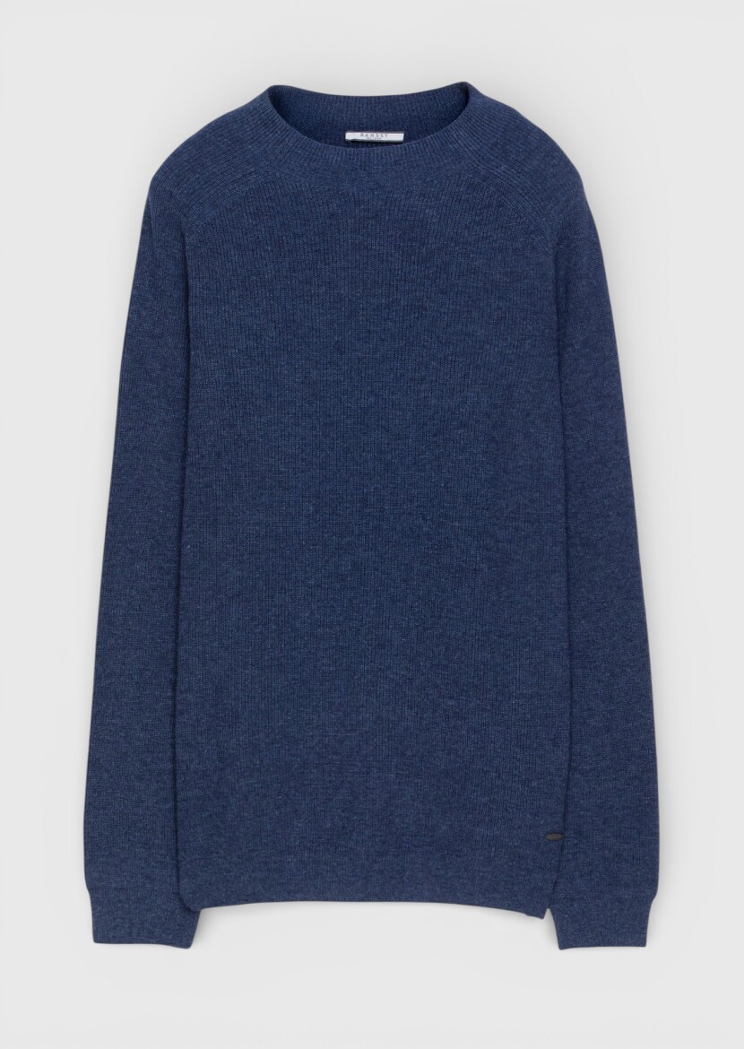 Indigo Knitwear Sweatshirt - 5