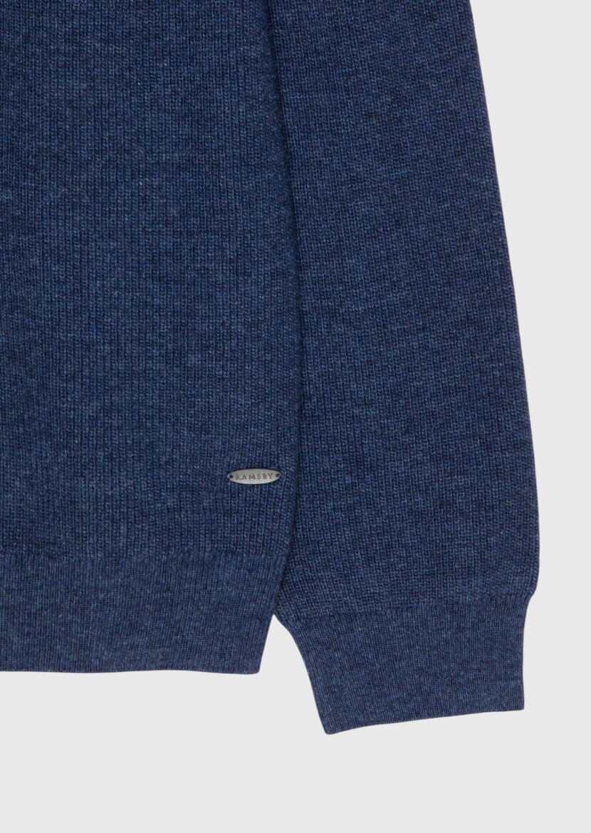 Indigo Knitwear Sweatshirt - 7