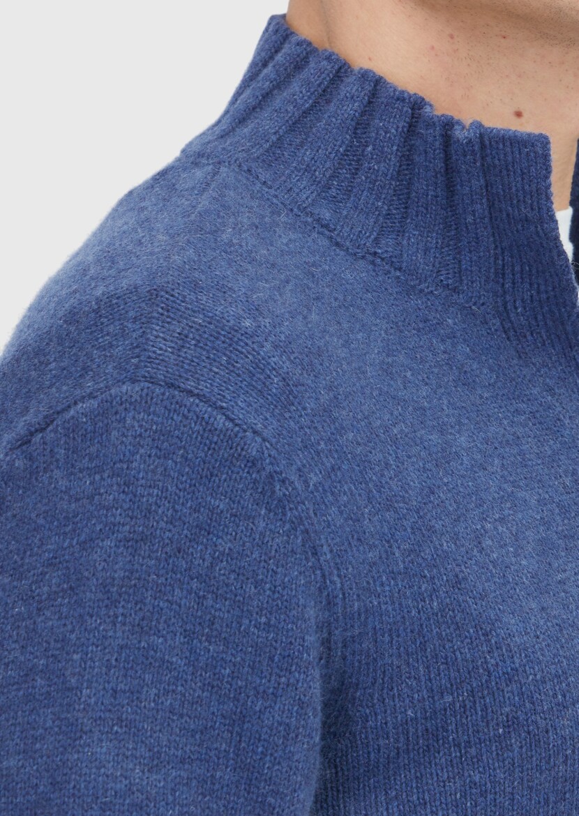 Indigo Knitwear Sweatshirt - 4