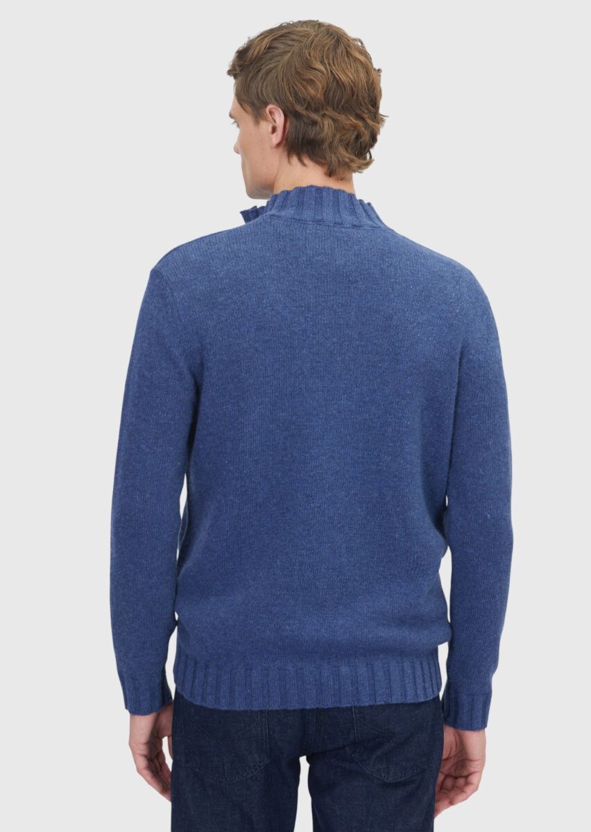 Indigo Knitwear Sweatshirt - 5