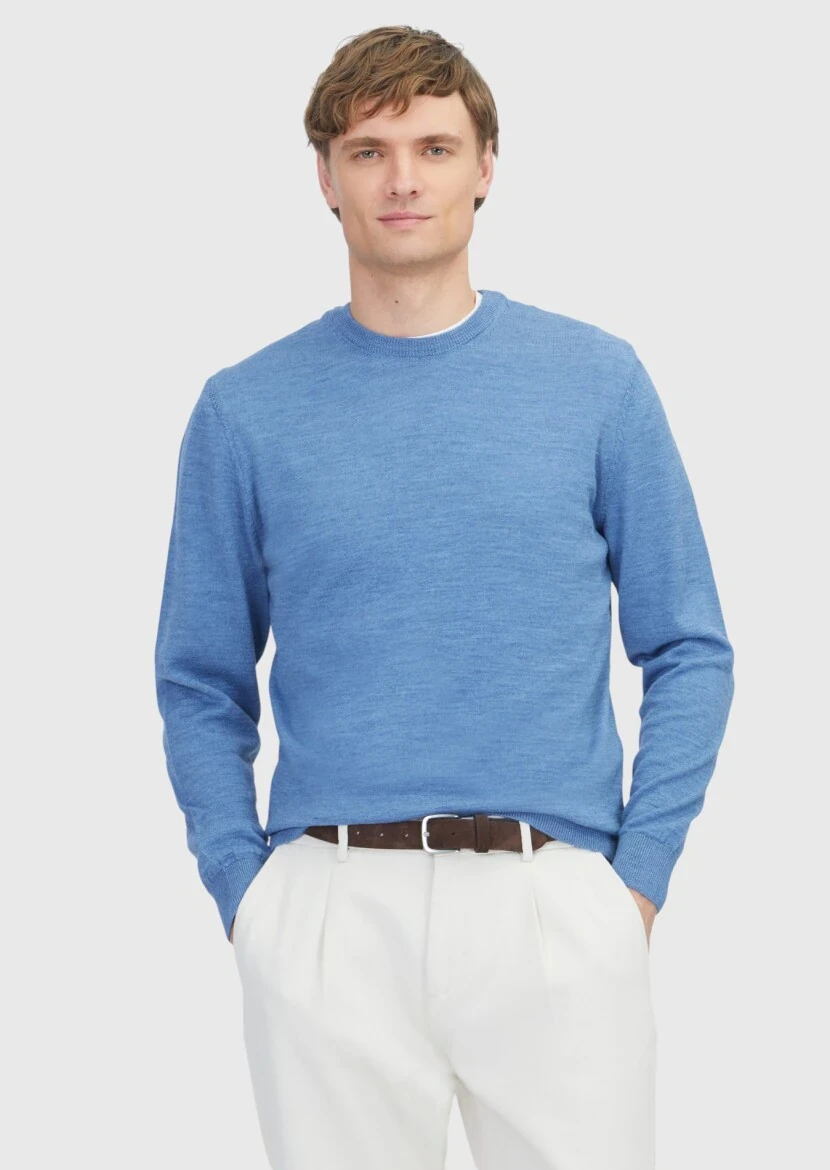 Indigo Knitwear Sweatshirt - RAMSEY