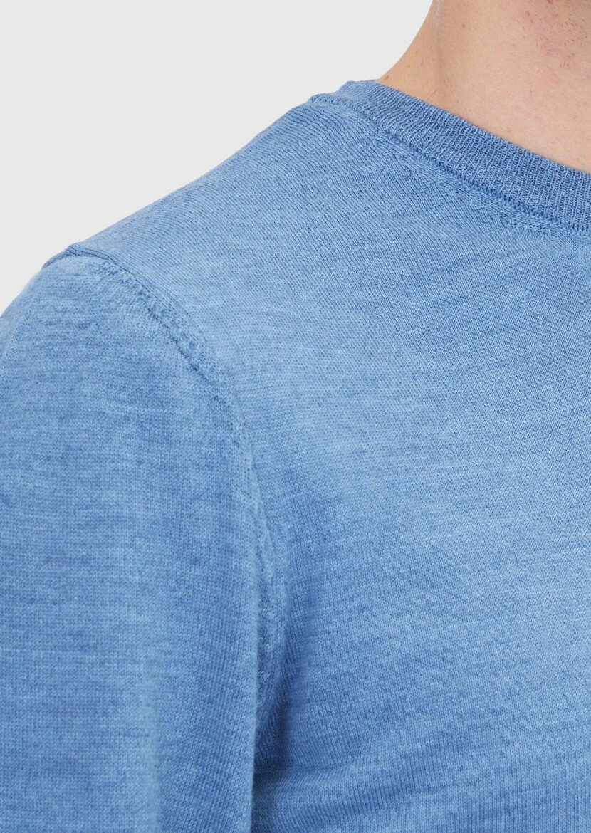 Indigo Knitwear Sweatshirt - 5