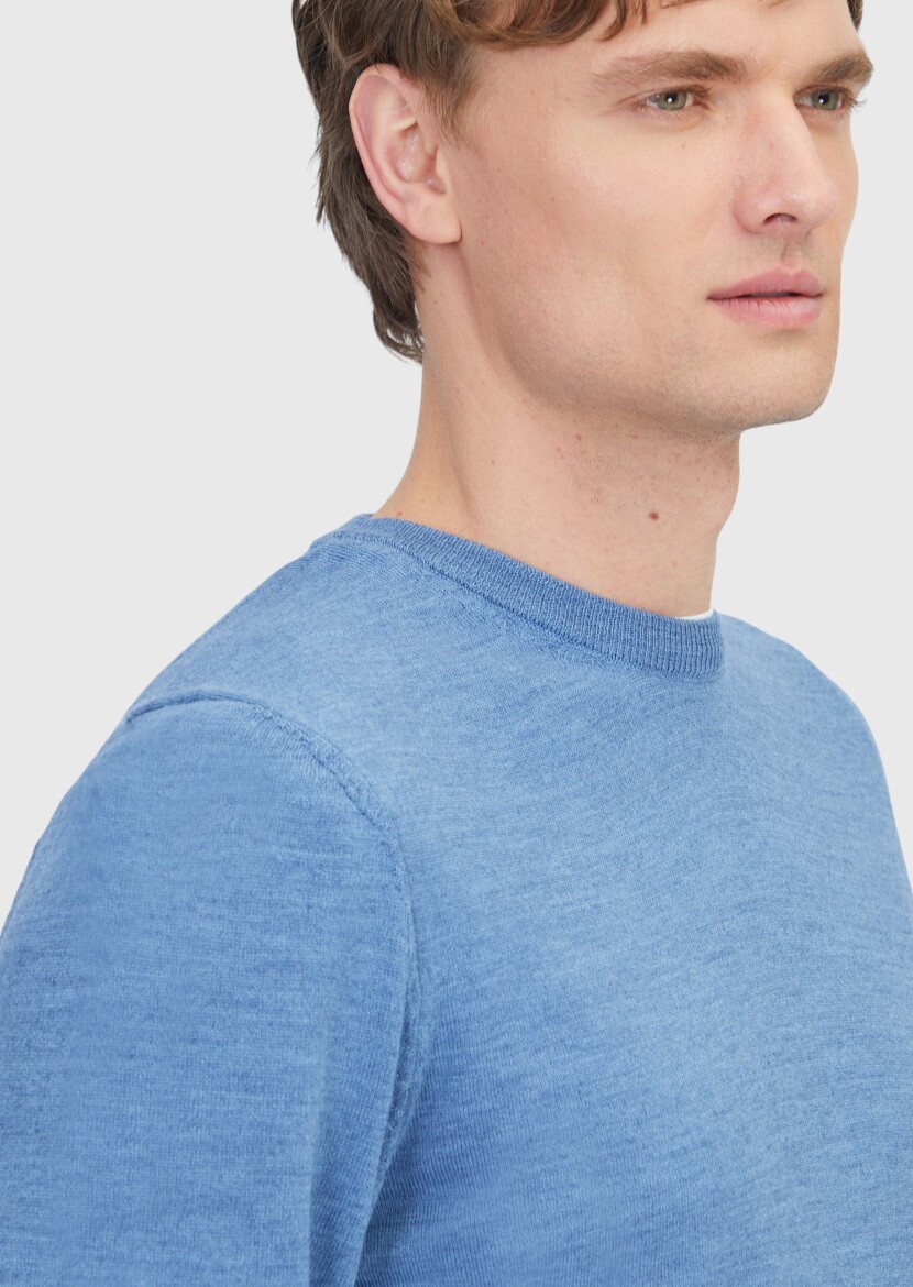 Indigo Knitwear Sweatshirt - 4