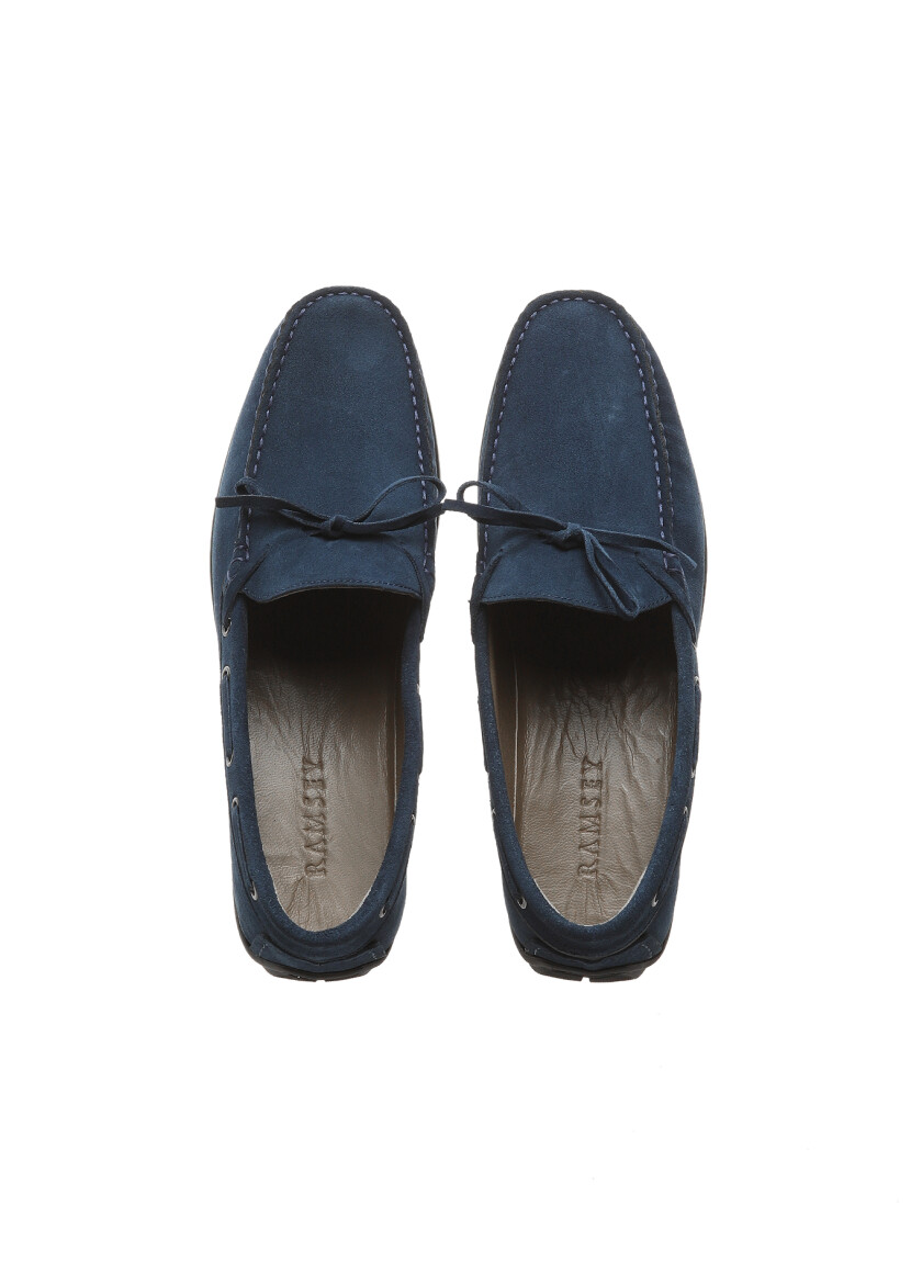 Indigo Leather Casual Loafer - 5