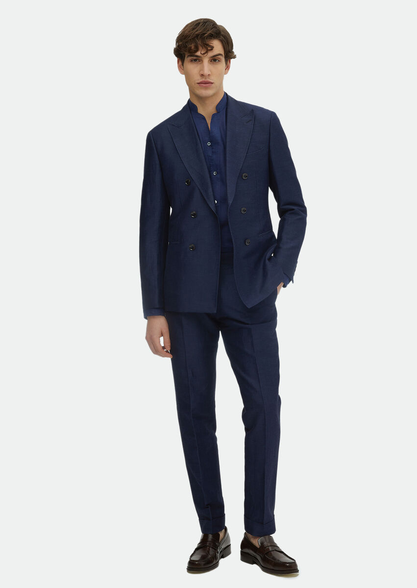 Indigo Plain Zeroweight Slim Fit Suit - 2