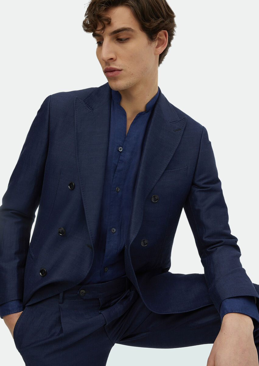 Indigo Plain Zeroweight Slim Fit Suit - 3