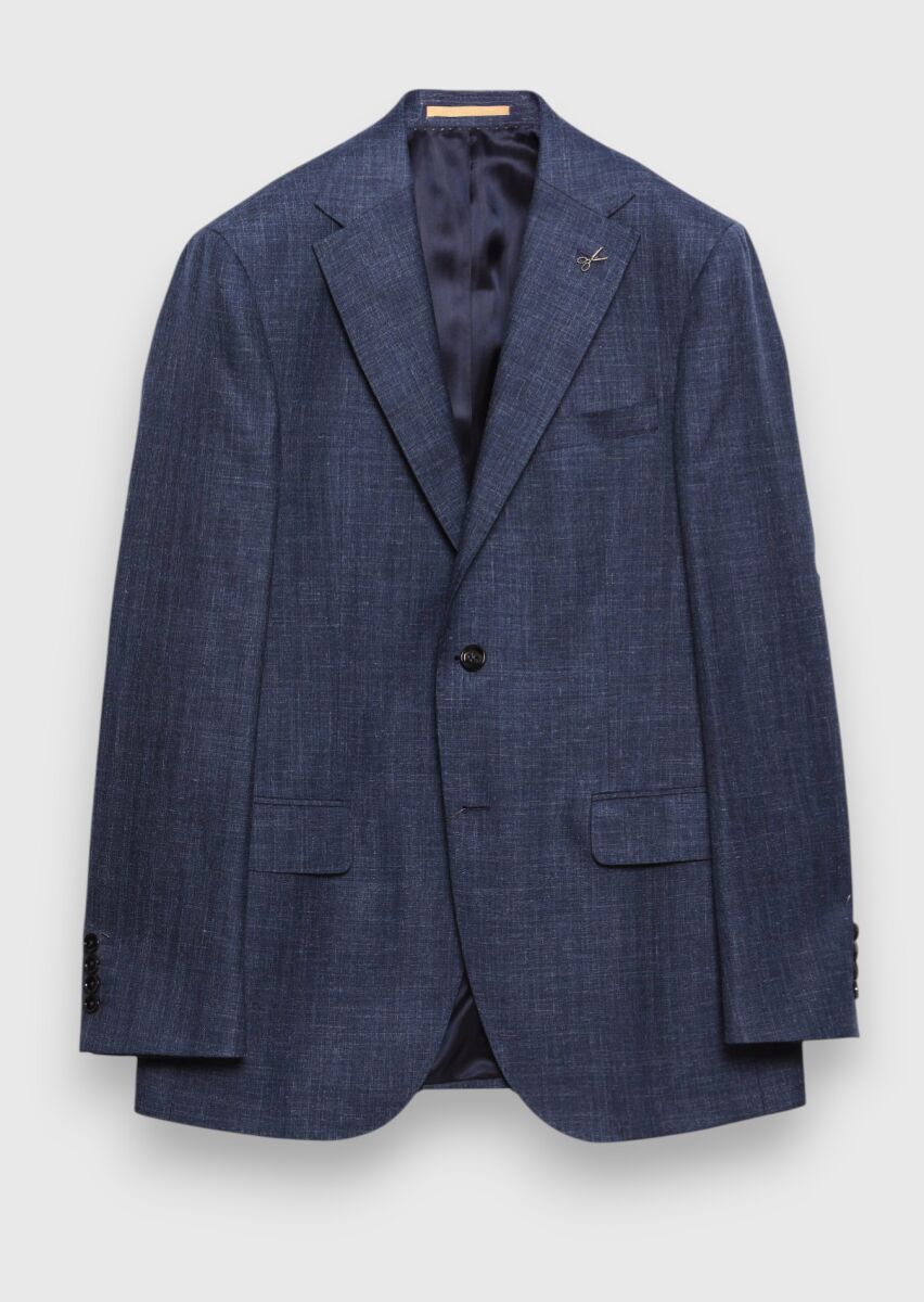 İndigo Regular Fit İpek Karışımlı Ceket - 6