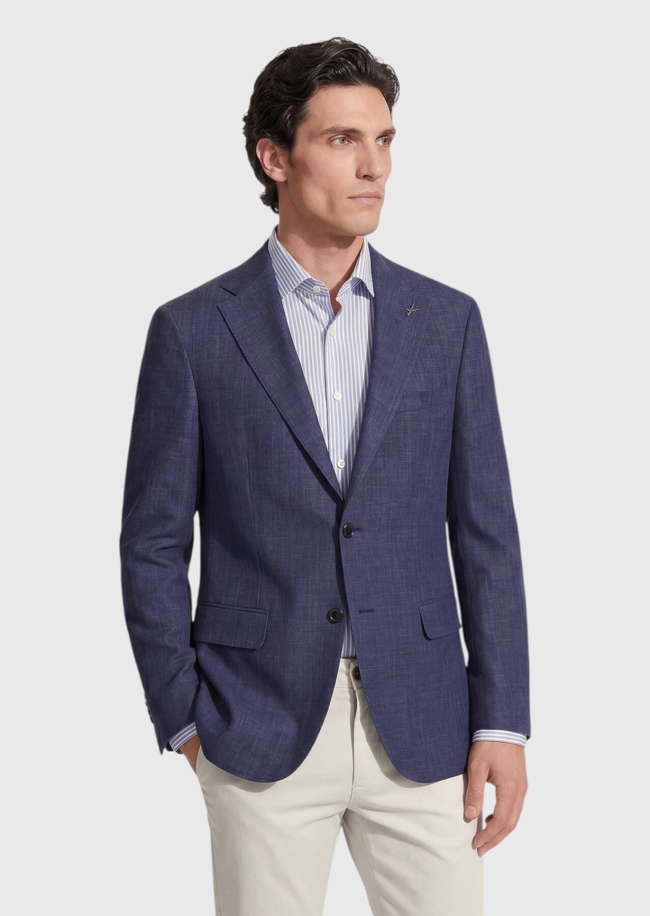 İndigo Regular Fit İpek Karışımlı Ceket