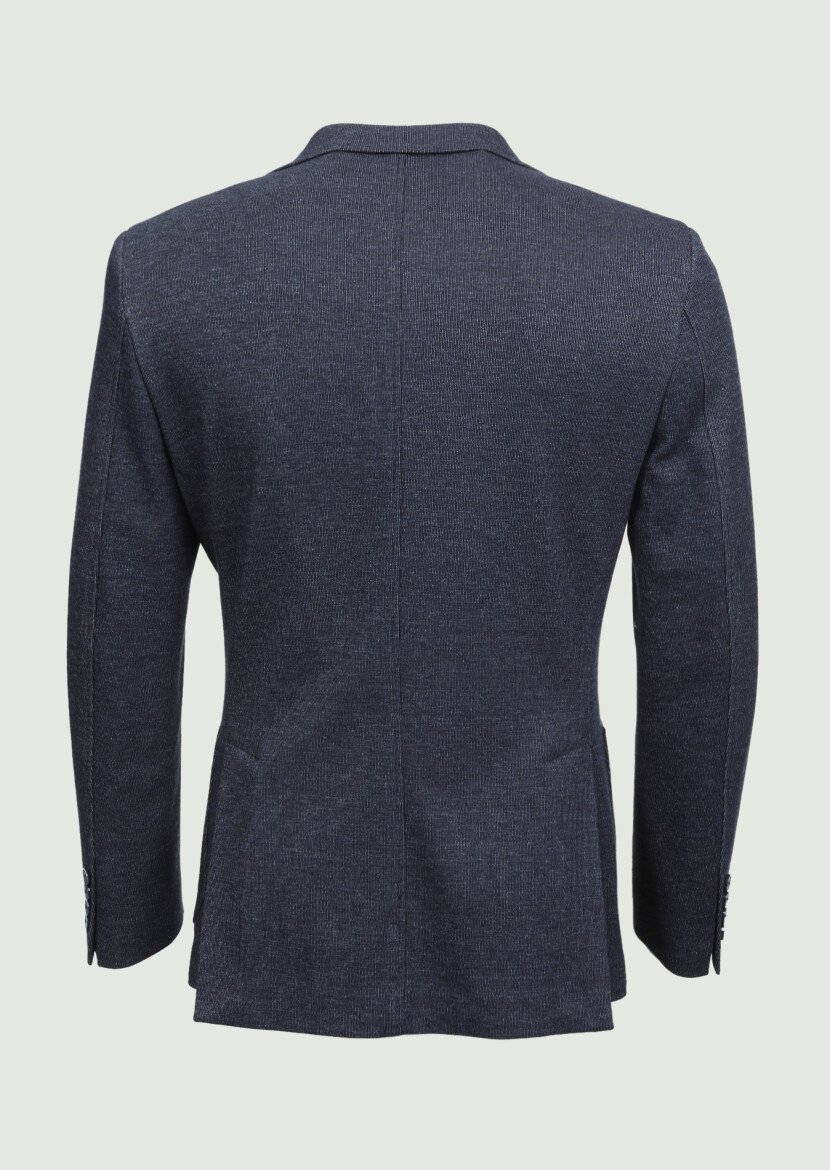 Indigo Striped Zeroweight Slim Fit 100% Cotton Jacket - 7