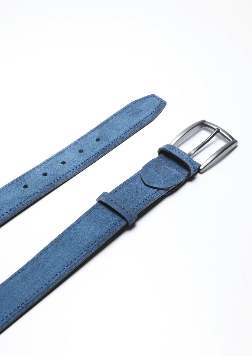Indigo Suede Belt - 1