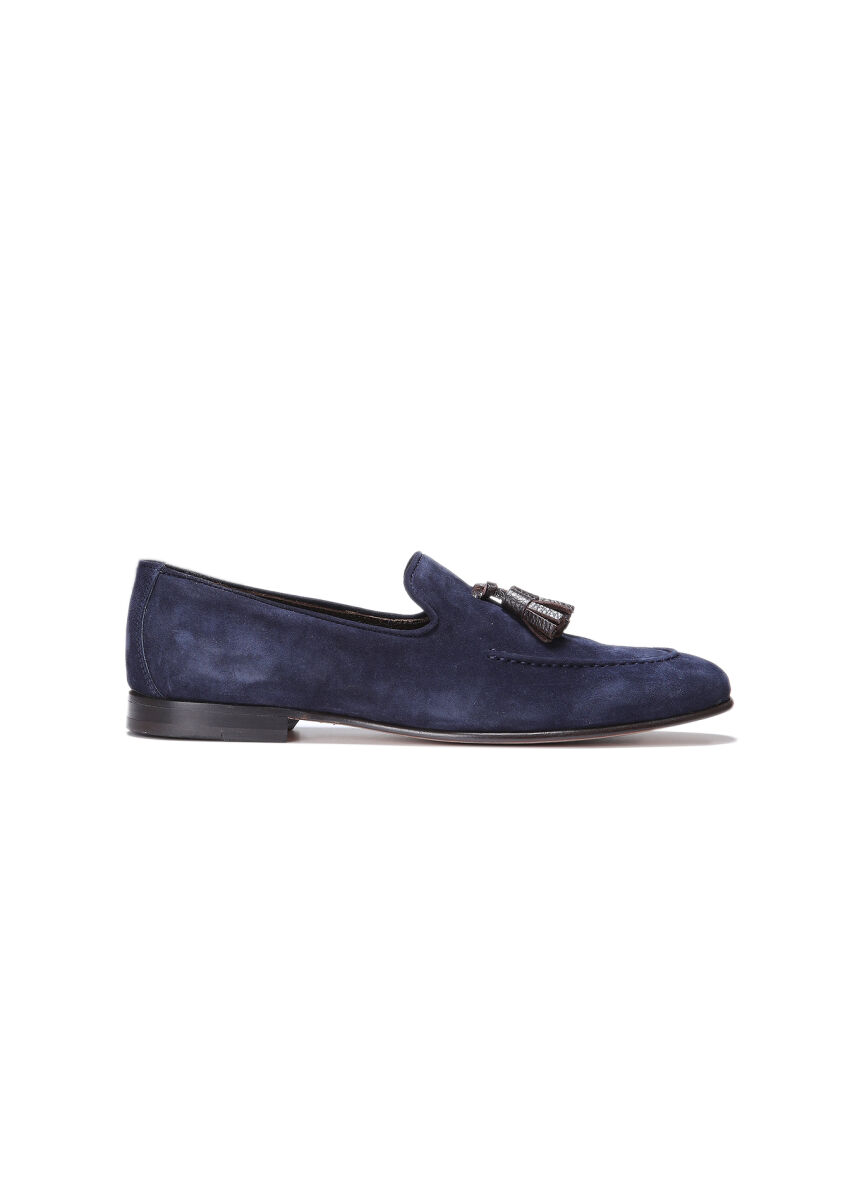 Indigo Suede Classical Loafer - 1