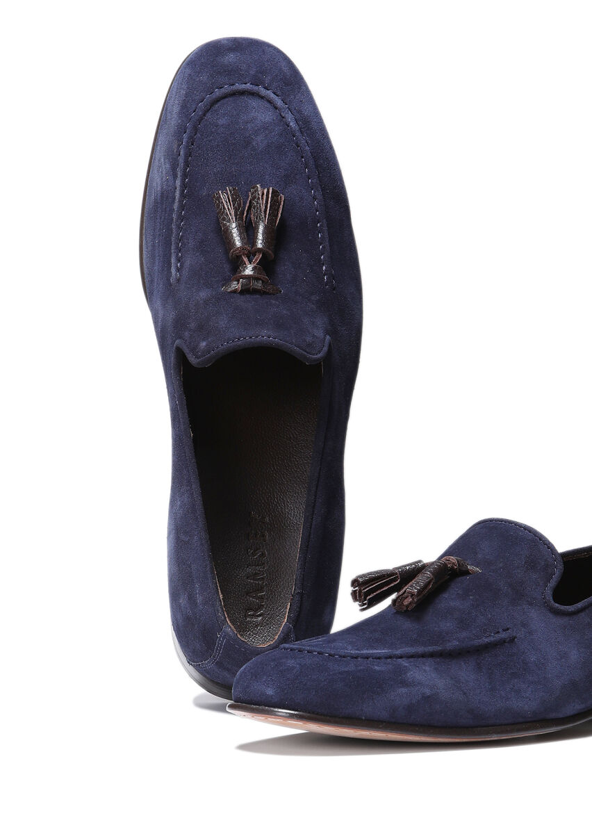 İndigo Süet Klasik Loafer - 3