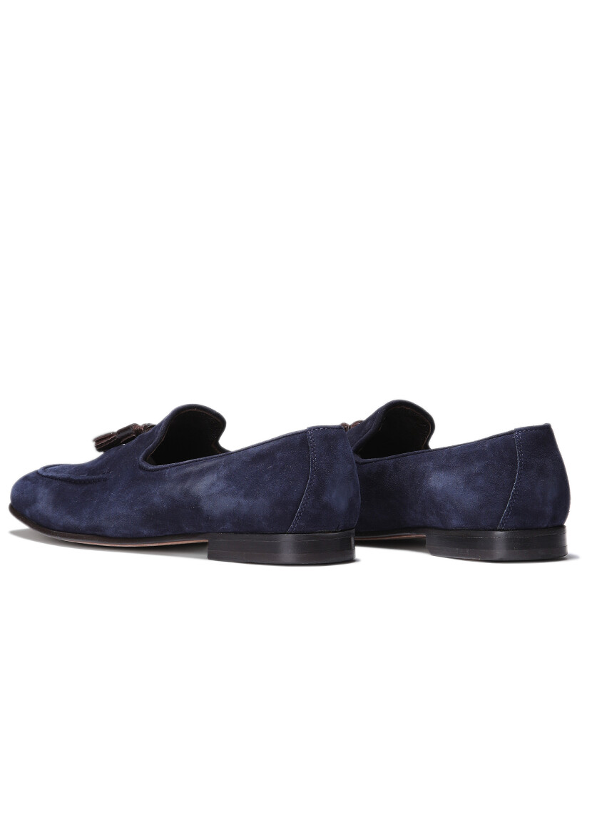 İndigo Süet Klasik Loafer - 4
