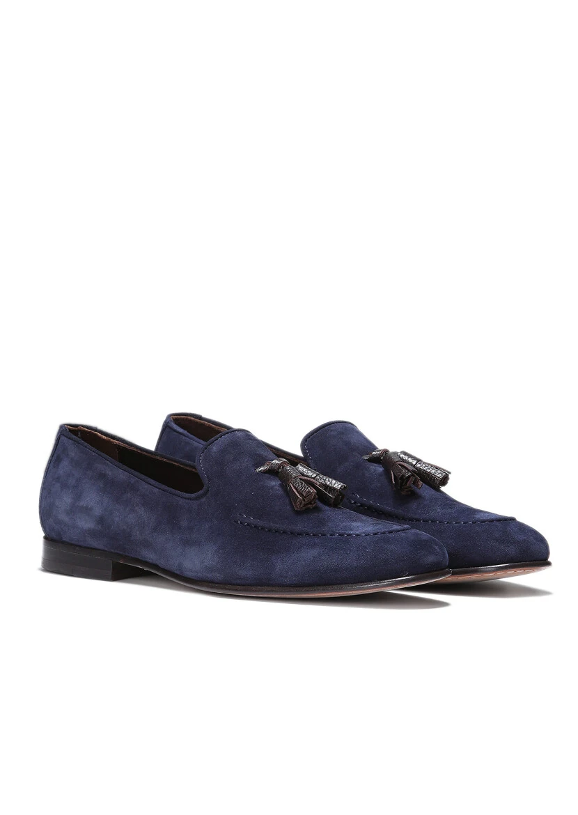 İndigo Süet Klasik Loafer 