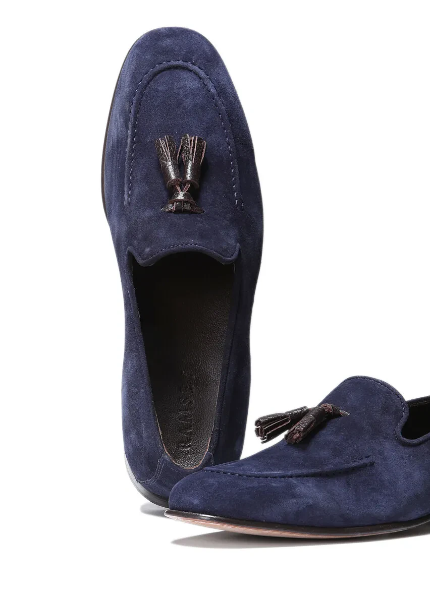 İndigo Süet Klasik Loafer - 3