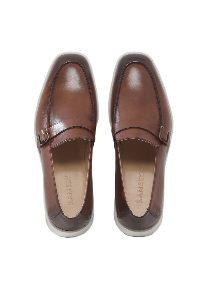 Kahverengi Deri Casual Loafer - 6