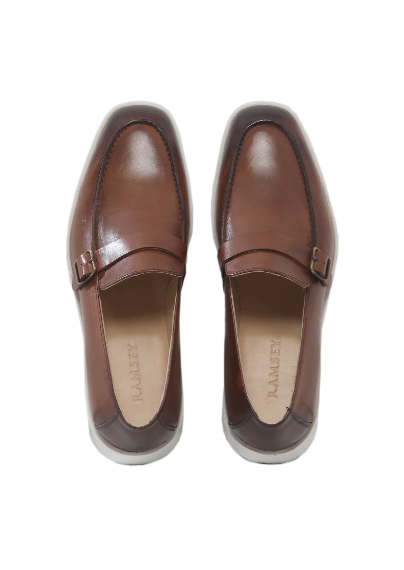 Kahverengi Deri Casual Loafer - 6