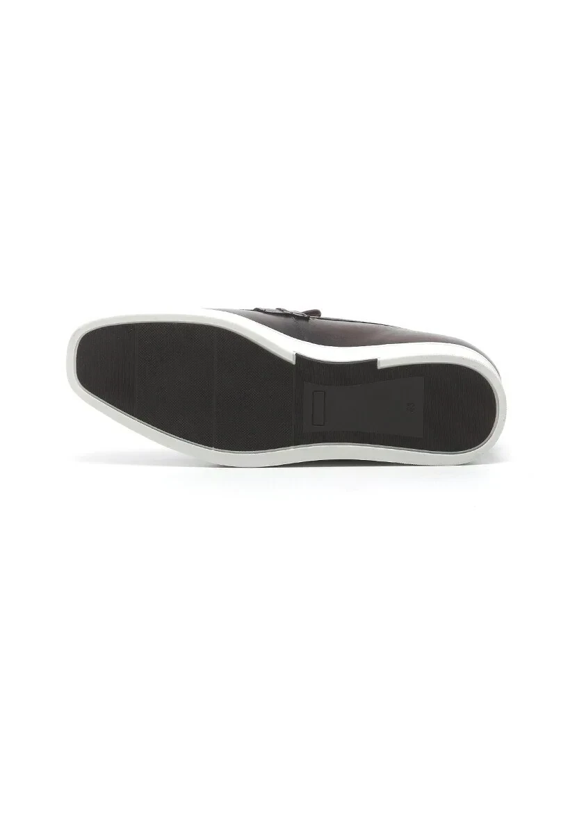 Kahverengi Deri Casual Loafer - 5
