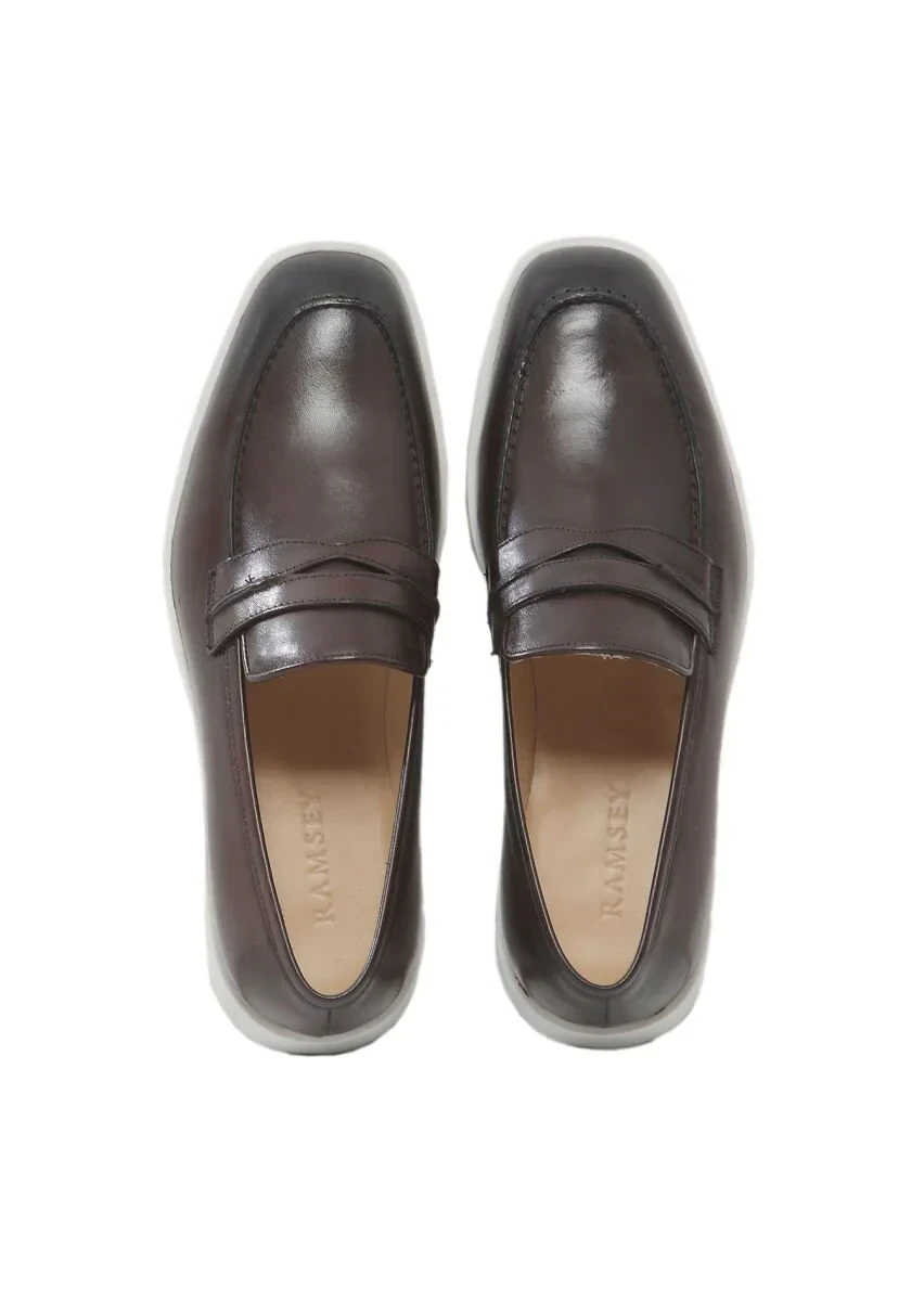 Kahverengi Deri Casual Loafer - 6