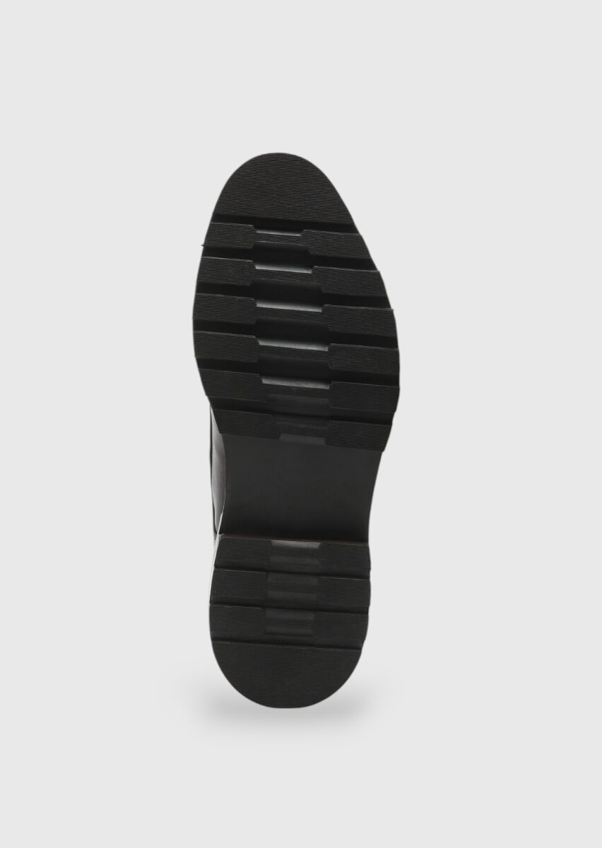 Kahverengi Deri Casual Loafer - 4