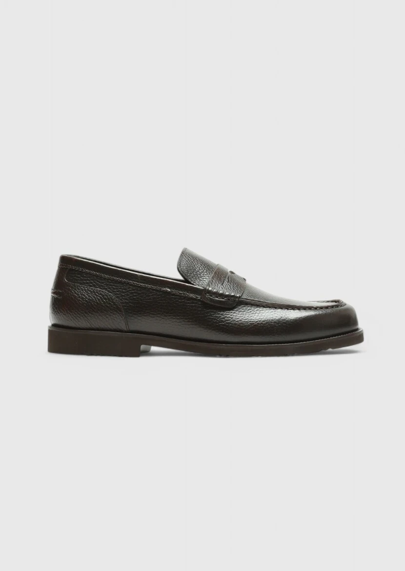 Kahverengi Deri Casual Loafer - RAMSEY